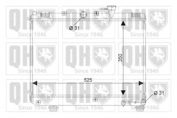 QUINTON HAZELL QER2210 Радіатор, охолодження двигуна
