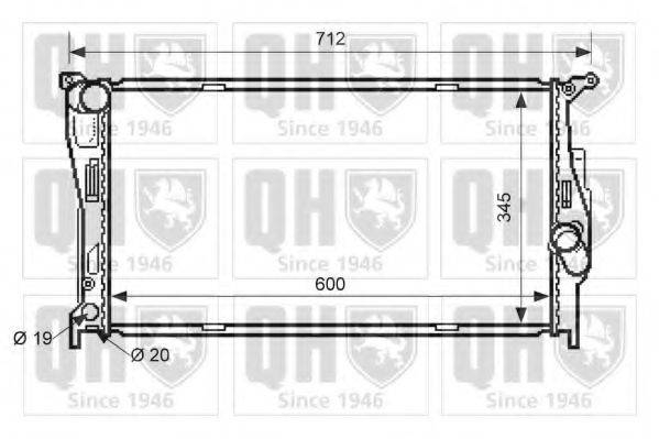 QUINTON HAZELL QER2555 Радіатор, охолодження двигуна