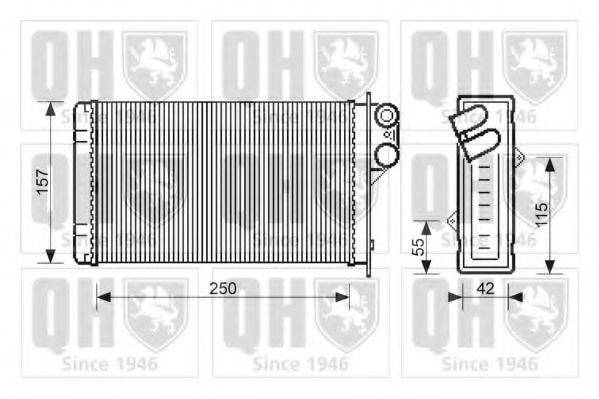 QUINTON HAZELL QHR2002 Теплообмінник, опалення салону