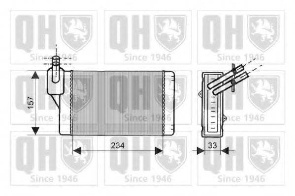 QUINTON HAZELL QHR2019 Теплообмінник, опалення салону