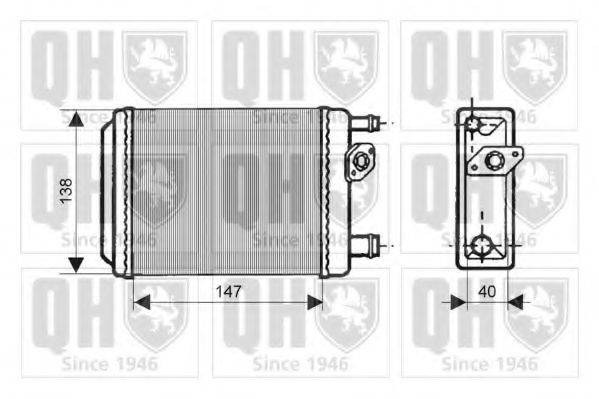 QUINTON HAZELL QHR2075 Теплообмінник, опалення салону