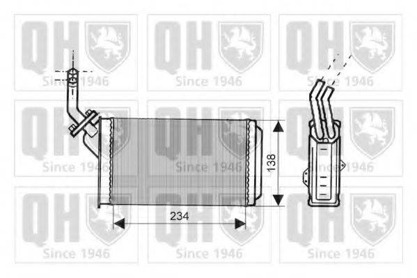 QUINTON HAZELL QHR2132 Теплообмінник, опалення салону