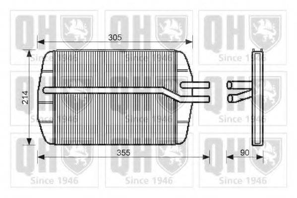 QUINTON HAZELL QHR2138 Теплообмінник, опалення салону