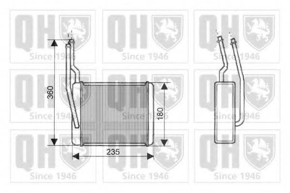 QUINTON HAZELL QHR2148 Теплообмінник, опалення салону