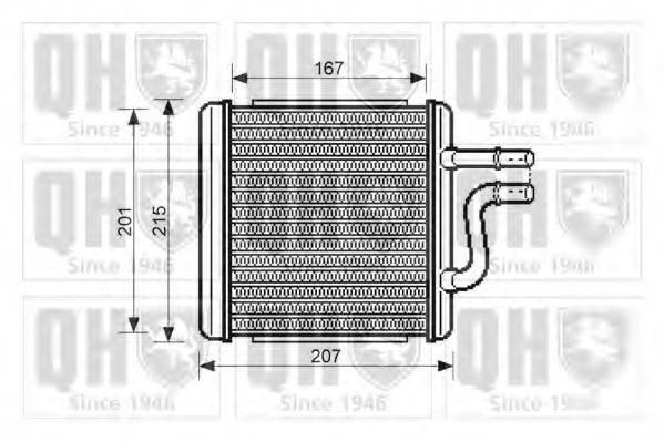 QUINTON HAZELL QHR2197 Теплообмінник, опалення салону