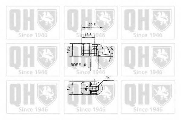 QUINTON HAZELL QTS128542 Газова пружина, кришка багажника