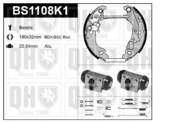 QUINTON HAZELL BS1108K1 Комплект гальм, барабанний гальмівний механізм