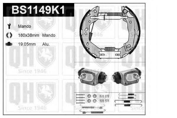 QUINTON HAZELL BS1149K1 Комплект гальм, барабанний гальмівний механізм