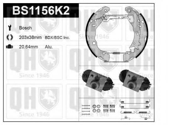 QUINTON HAZELL BS1156K2 Комплект гальм, барабанний гальмівний механізм