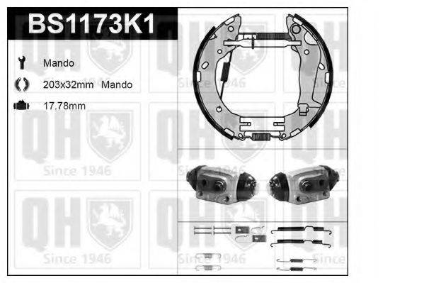 QUINTON HAZELL BS1173K1 Комплект гальм, барабанний гальмівний механізм