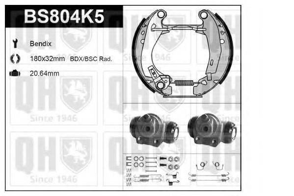 QUINTON HAZELL BS804K5 Комплект гальм, барабанний гальмівний механізм