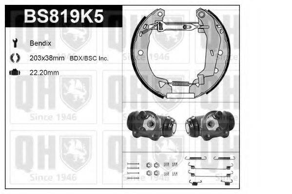 QUINTON HAZELL BS819K5 Комплект гальм, барабанний гальмівний механізм