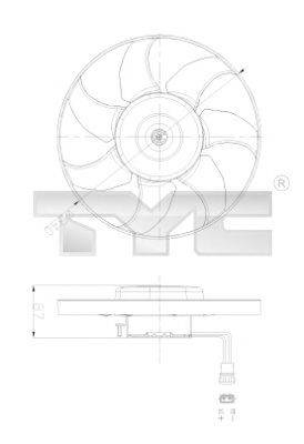 TYC 8370025 Вентилятор, охолодження двигуна