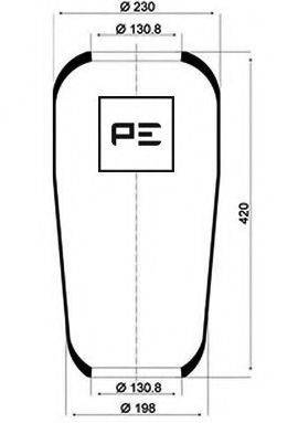 PE AUTOMOTIVE 08406270A Кожух пневматичної ресори