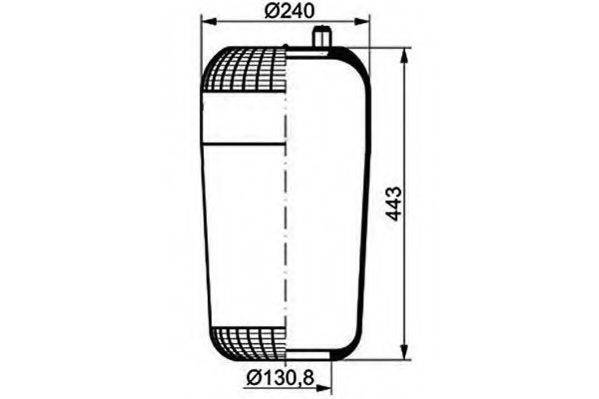 PE AUTOMOTIVE 08410710A Кожух пневматичної ресори