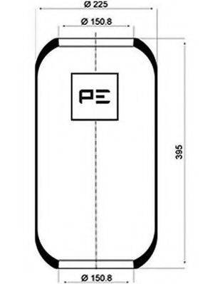 PE AUTOMOTIVE 08413570A Кожух пневматичної ресори