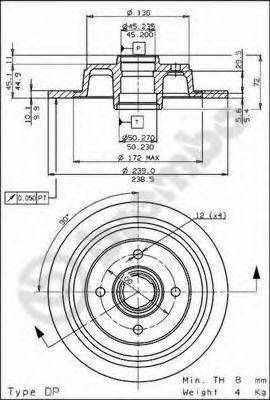 BREMBO 08565310 гальмівний диск