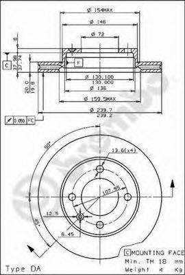 BREMBO 09294210 гальмівний диск