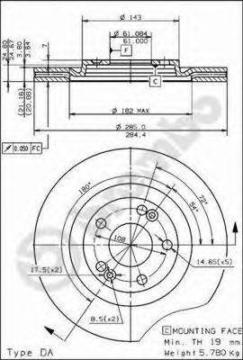 BREMBO 09462610 гальмівний диск