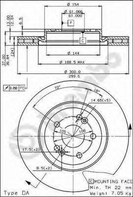 BREMBO 09505410 гальмівний диск