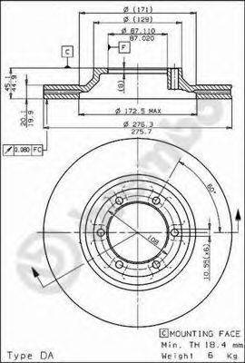 BREMBO 09563310 гальмівний диск