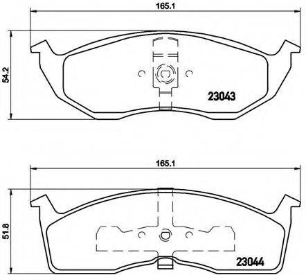 BREMBO P11008 Комплект гальмівних колодок, дискове гальмо