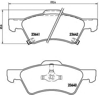 BREMBO P11015 Комплект гальмівних колодок, дискове гальмо