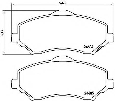 BREMBO P11022 Комплект гальмівних колодок, дискове гальмо