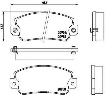 BREMBO P23013 Комплект гальмівних колодок, дискове гальмо