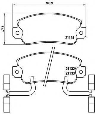 BREMBO P23031 Комплект гальмівних колодок, дискове гальмо