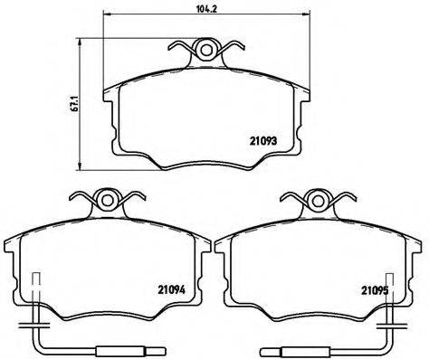 BREMBO P23034 Комплект гальмівних колодок, дискове гальмо