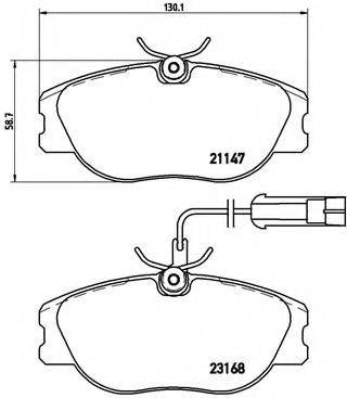 BREMBO P23066 Комплект гальмівних колодок, дискове гальмо