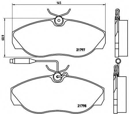 BREMBO P23068 Комплект гальмівних колодок, дискове гальмо