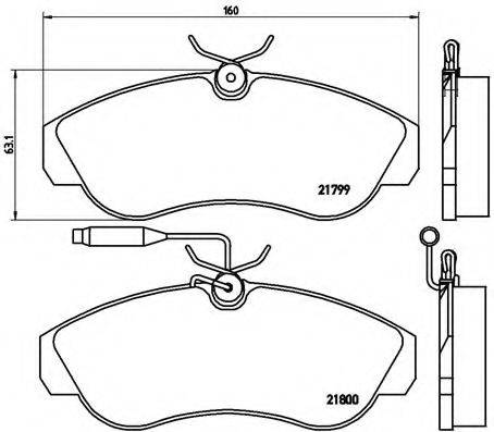 BREMBO P23069 Комплект гальмівних колодок, дискове гальмо