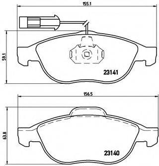 BREMBO P23075 Комплект гальмівних колодок, дискове гальмо