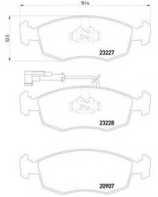 BREMBO P23076 Комплект гальмівних колодок, дискове гальмо