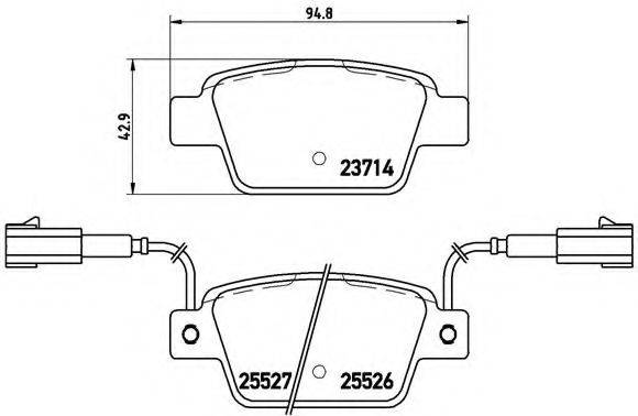 BREMBO P23135 Комплект гальмівних колодок, дискове гальмо