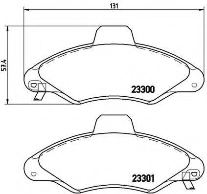 BREMBO P24045 Комплект гальмівних колодок, дискове гальмо