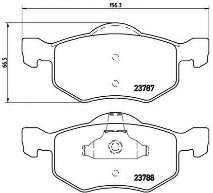 BREMBO P24056 Комплект гальмівних колодок, дискове гальмо