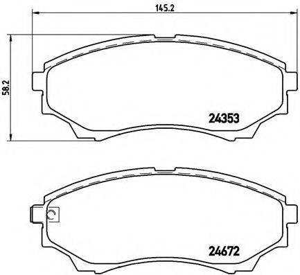 BREMBO P24086 Комплект гальмівних колодок, дискове гальмо