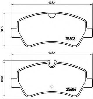 BREMBO P24160 Комплект гальмівних колодок, дискове гальмо