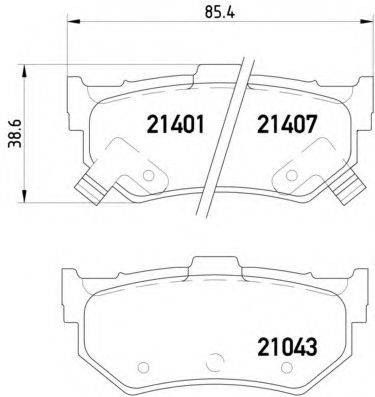 BREMBO P28007 Комплект гальмівних колодок, дискове гальмо