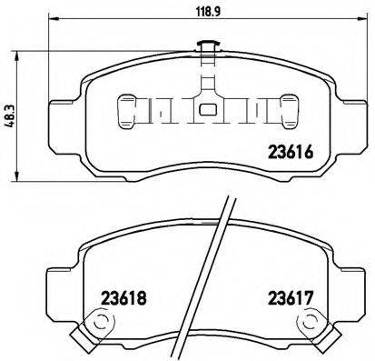 BREMBO P28033 Комплект гальмівних колодок, дискове гальмо