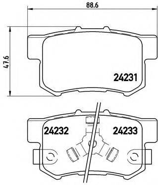 BREMBO P28051 Комплект гальмівних колодок, дискове гальмо