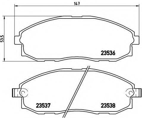 BREMBO P30010 Комплект гальмівних колодок, дискове гальмо