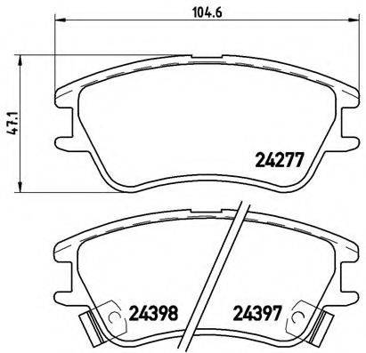 BREMBO P30027 Комплект гальмівних колодок, дискове гальмо