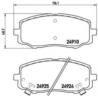 BREMBO P30045 Комплект гальмівних колодок, дискове гальмо