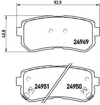 BREMBO P30046 Комплект гальмівних колодок, дискове гальмо