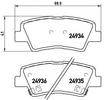 BREMBO P30047 Комплект гальмівних колодок, дискове гальмо