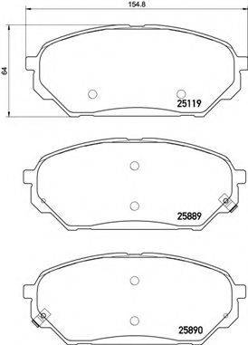 BREMBO P30071 Комплект гальмівних колодок, дискове гальмо